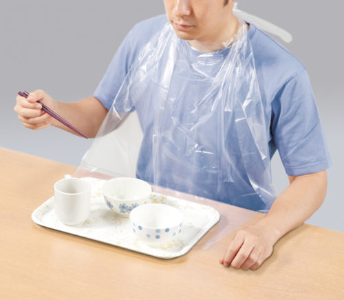 PH 使い捨て食事用エプロン ポケット付 - オオサキメディカル株式会社