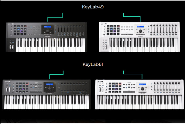 ARTURIAのMIDIキーボード、Keylab 61 MK2(61鍵盤)のご紹介です。