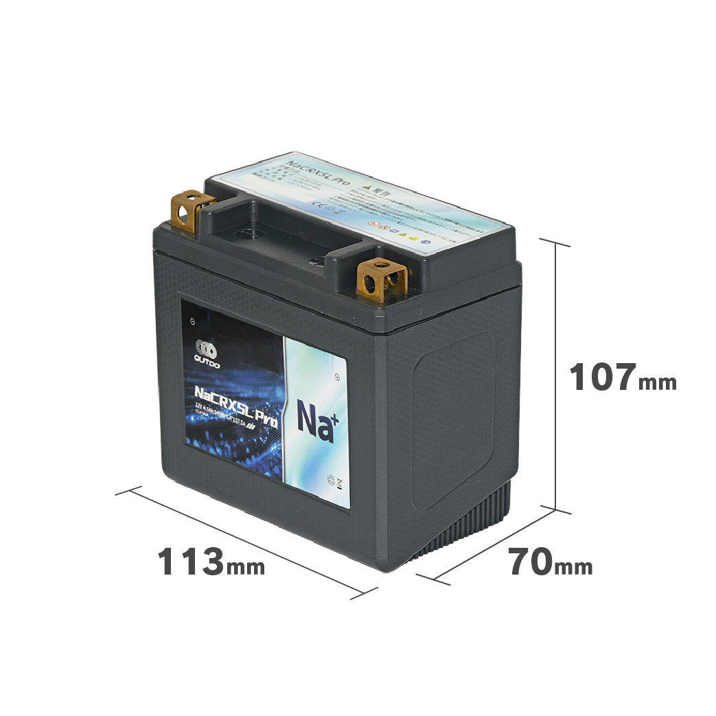 バイクバッテリー OUTDO ナトリウムイオン NaCRX5L Pro【YTX5L-BS