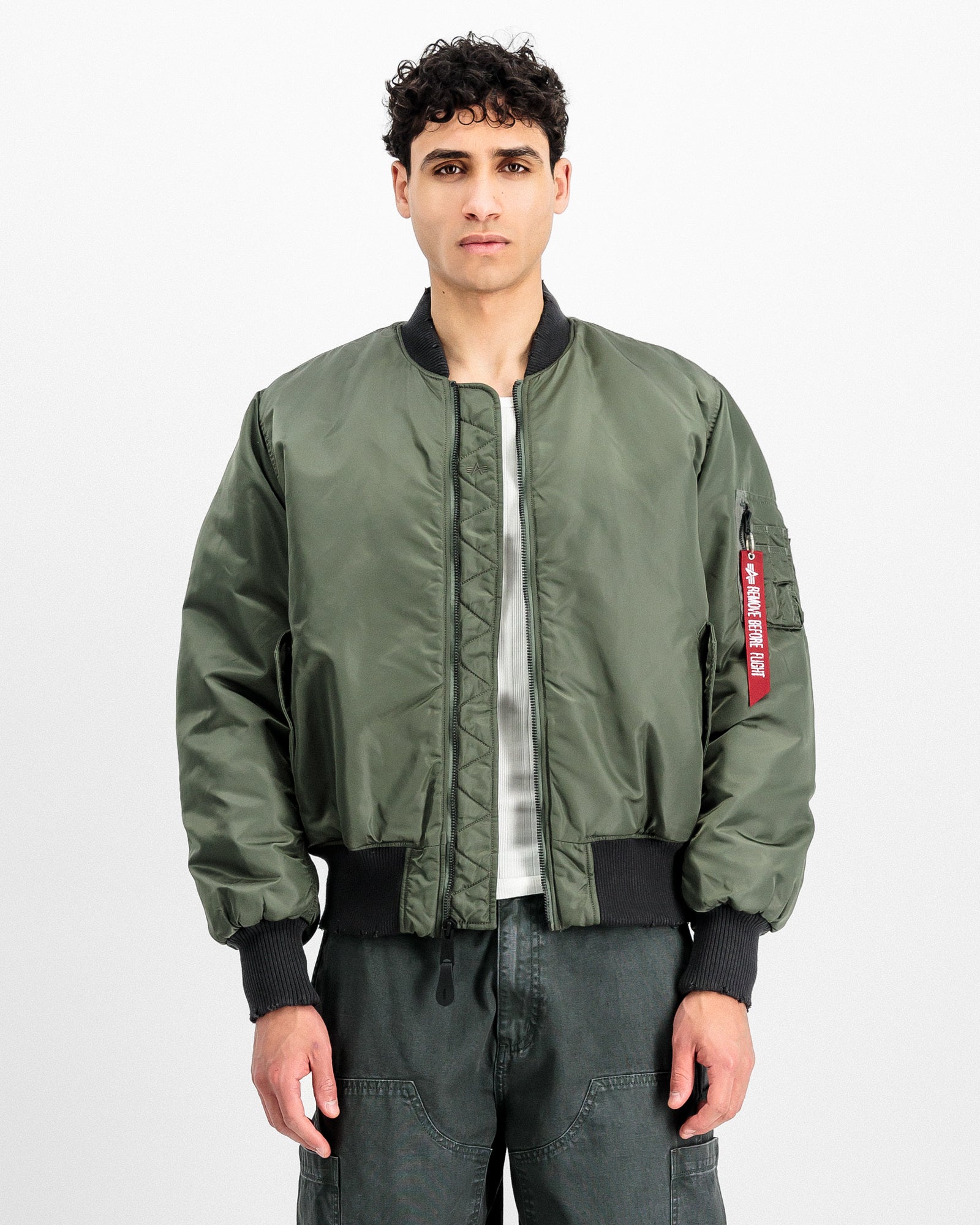Alpha Industries MA-1 Distressed Bomber Jacket 258128-432 | OVERKILL