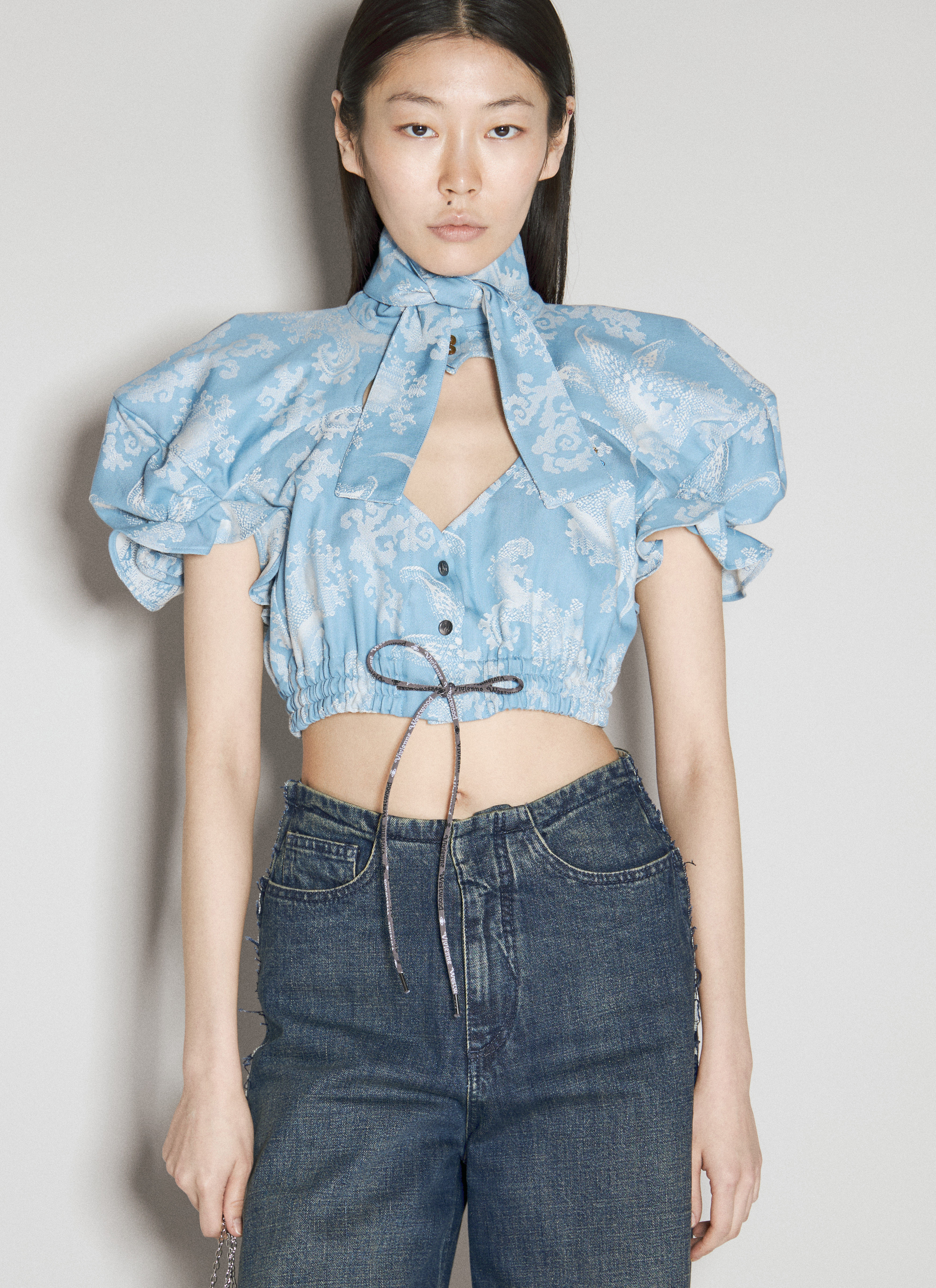 Vivienne Westwood レディース クロップドフットボールハートシャツ の