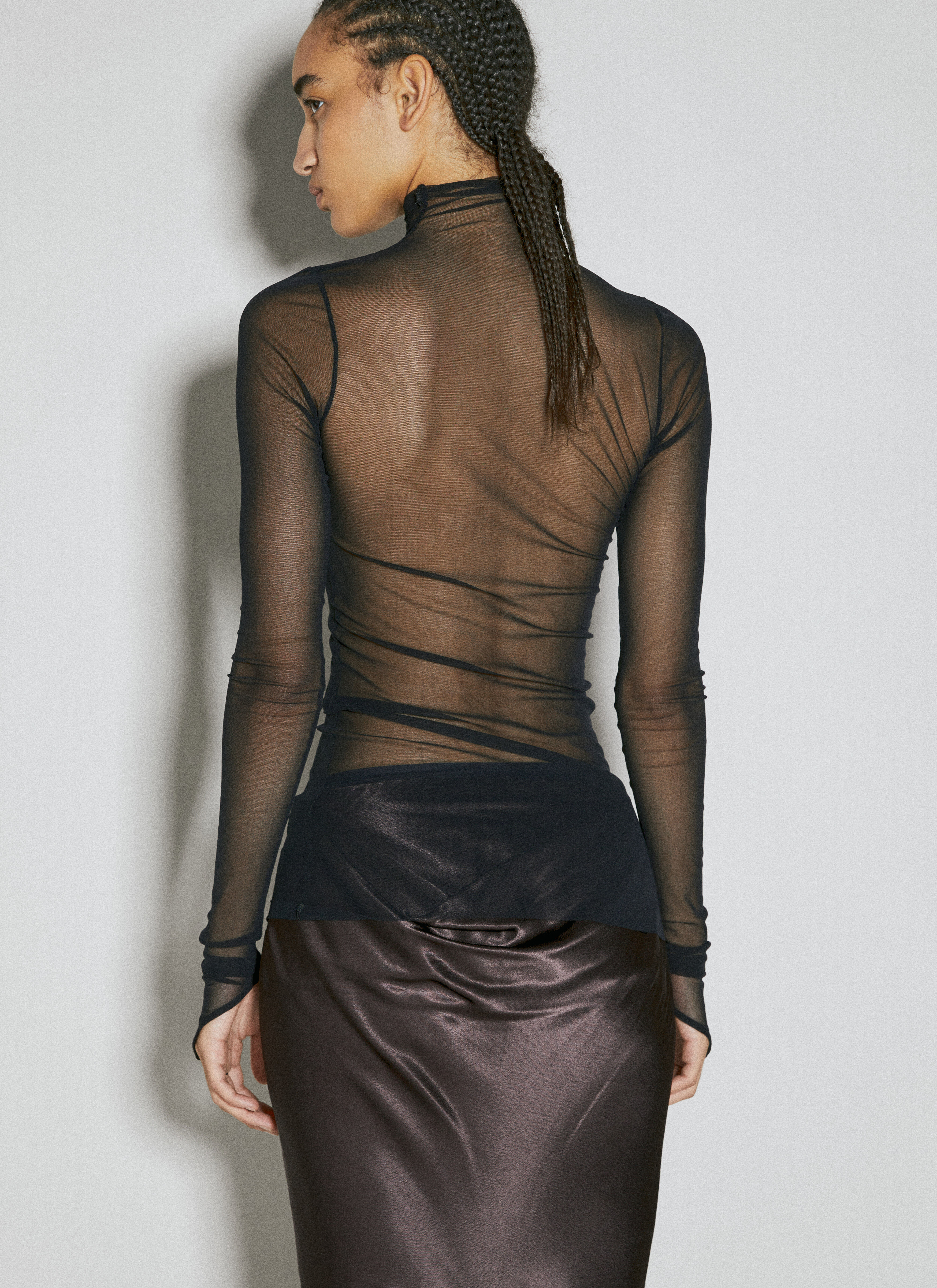 Ann Demeulemeester Women's' Zenia Long Sleeve High Neck Top in