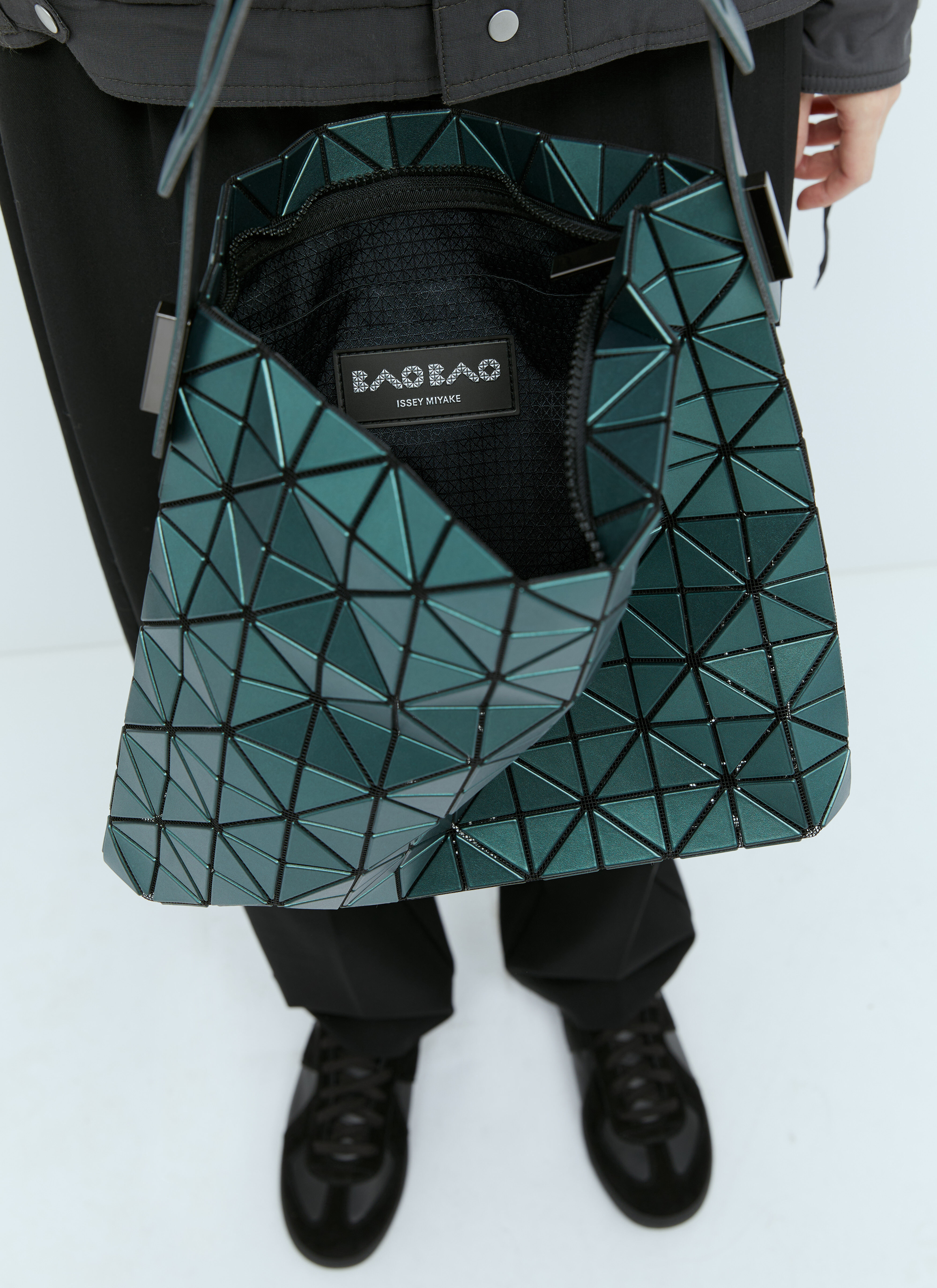 Bao Bao Issey Miyake Women's' Baguette Metallic Handbag in Green