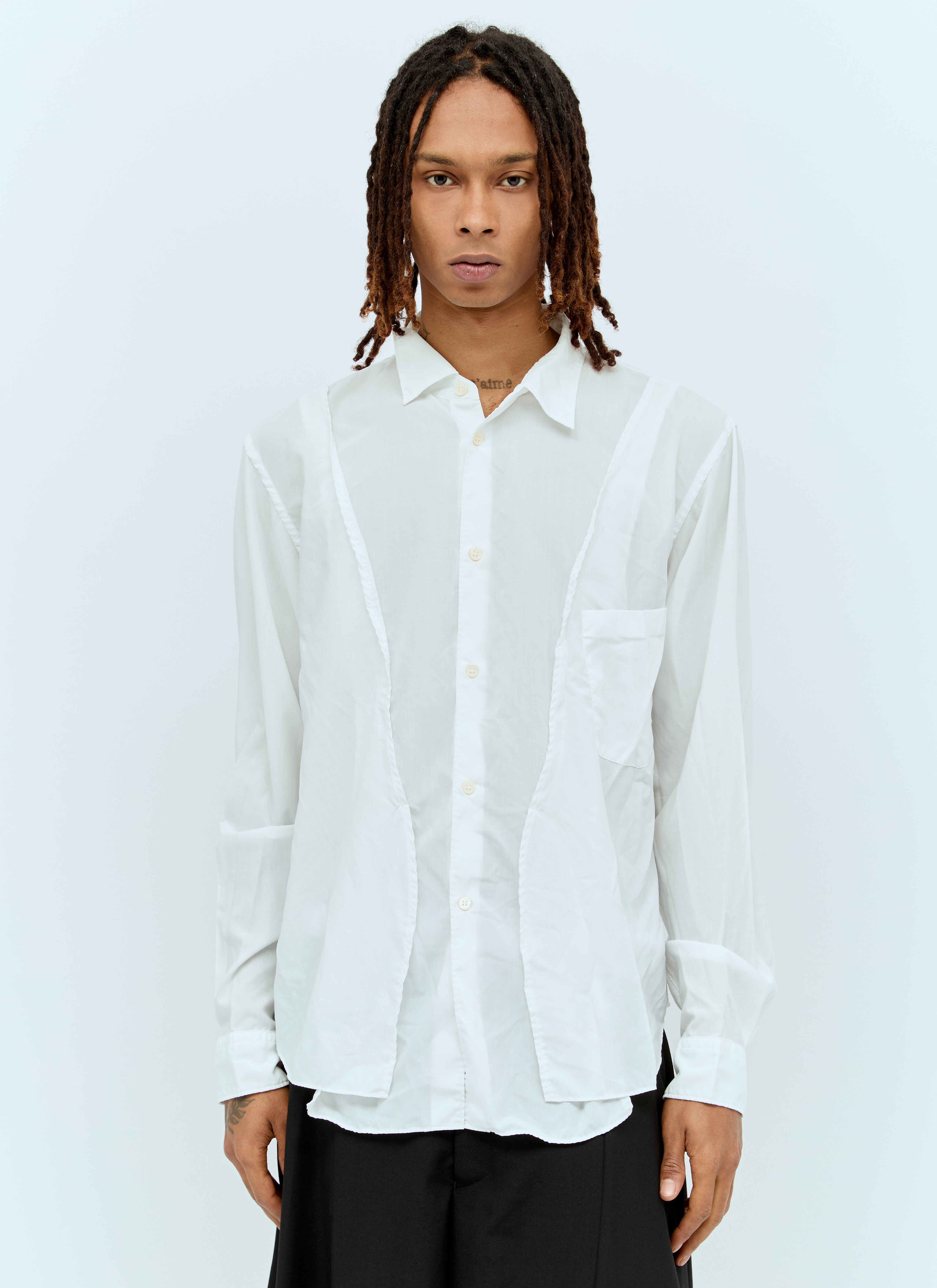 Comme des Garçons Homme Plus Men's' Panel Shirt in White | LN-CC®