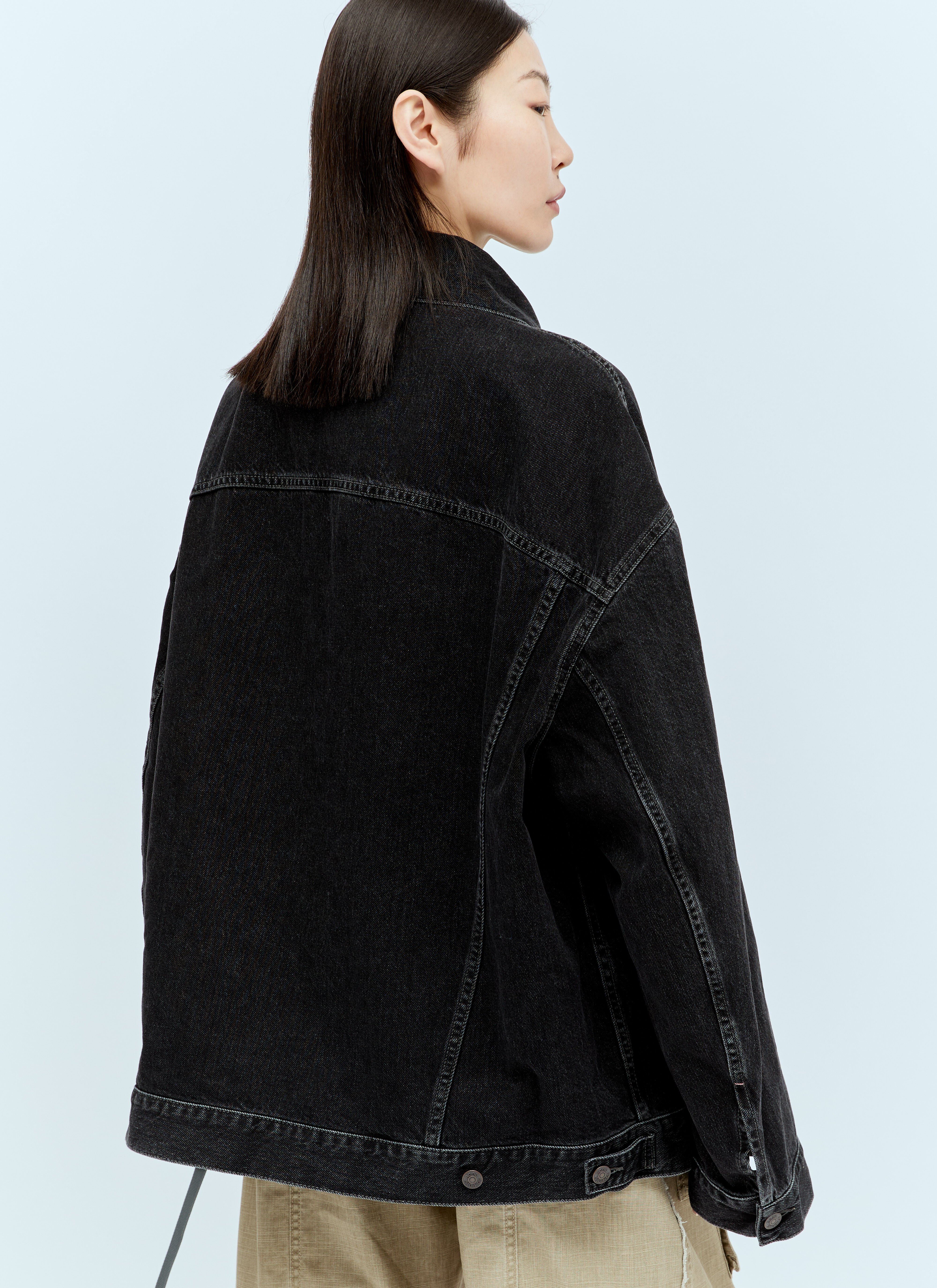 Acne Studios レディース オーバーサイズデニムジャケット の ブラック