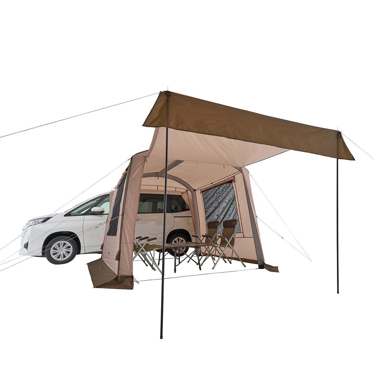 ヌ*ー様 ロゴス カーサイドオーニング テント ベージュ 71202000
