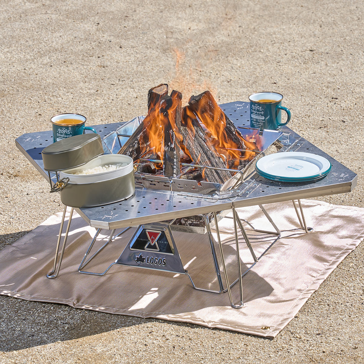 ホ*9様 ロゴス 囲炉裏ウッドテーブル アイアンウッド囲炉裏サークル