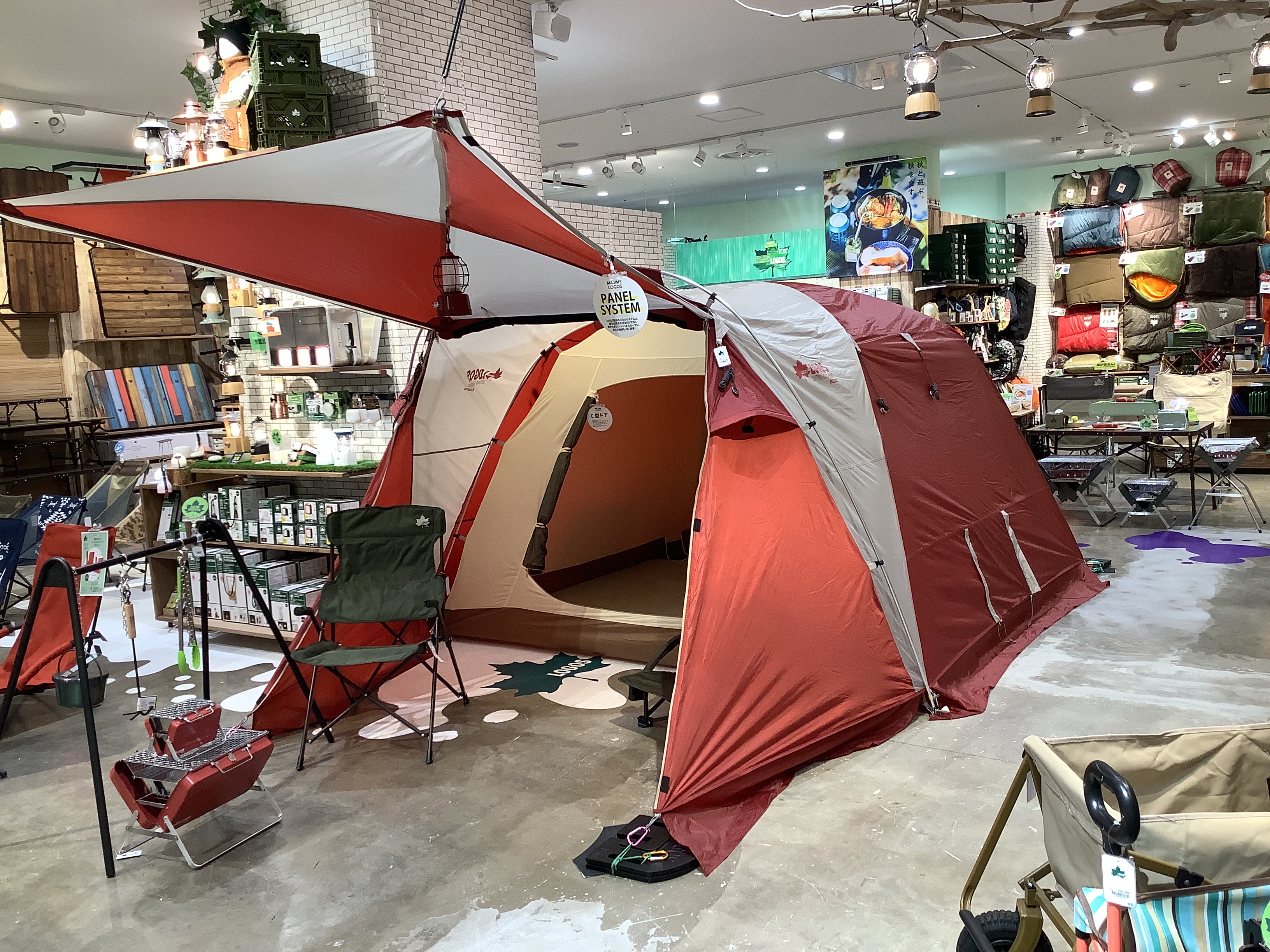 LOGOS 2022 LIMITED PANEL TENT 赤 【公式通販】