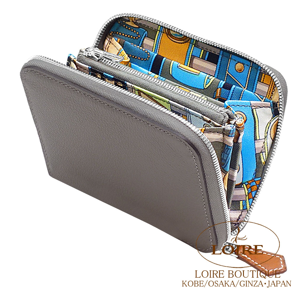 入手困難　エルメス　ミニ財布　アザップコンパクト　シルクインホールオーバー HERMES（エルメス） 二つ折り財布 アザップ シルクイン コンパクト