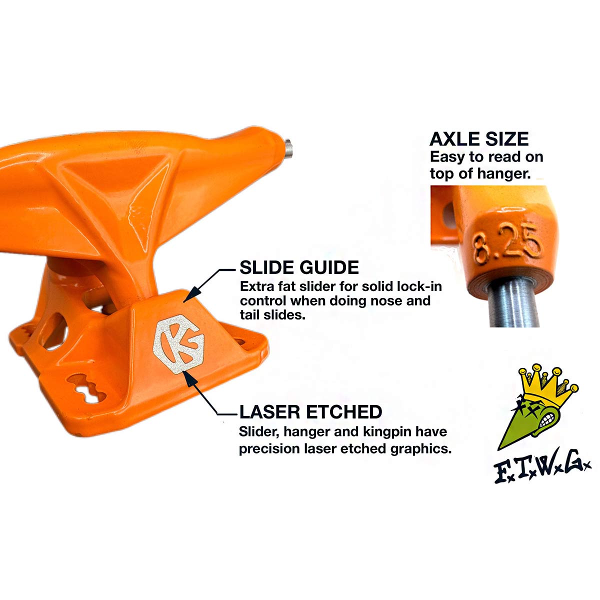 GRIND KING LOCKER TRUCKS 8.25