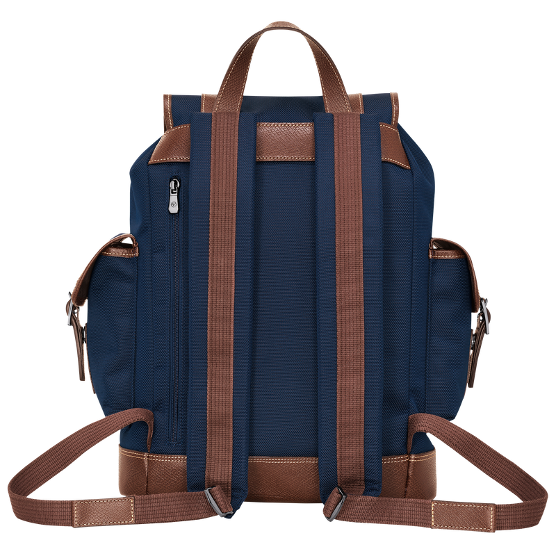 Boxford Backpack Blue - Recycled canvas | Longchamp US