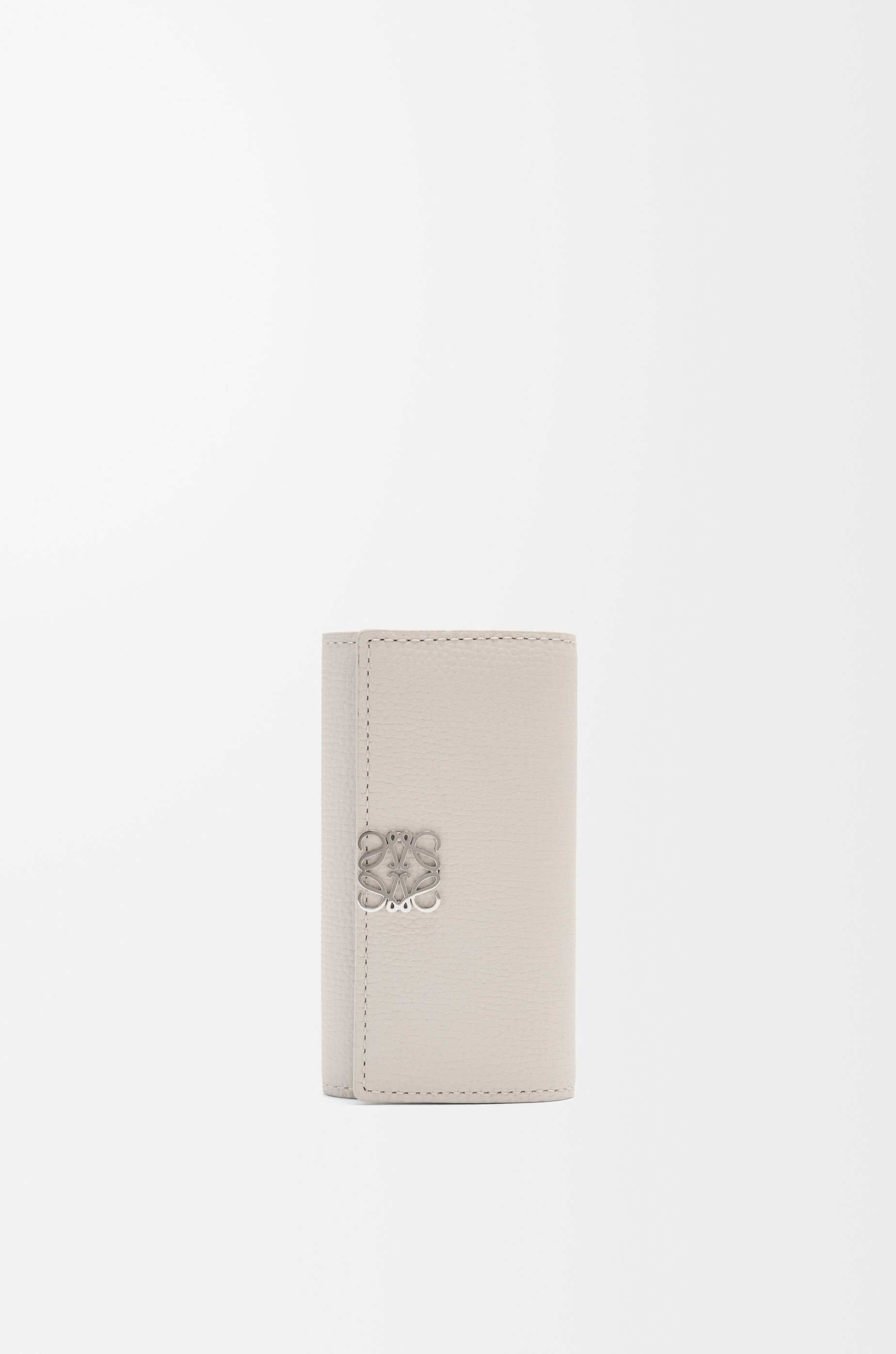 Anagram key case in pebble grained calfskin Grey - LOEWE USA