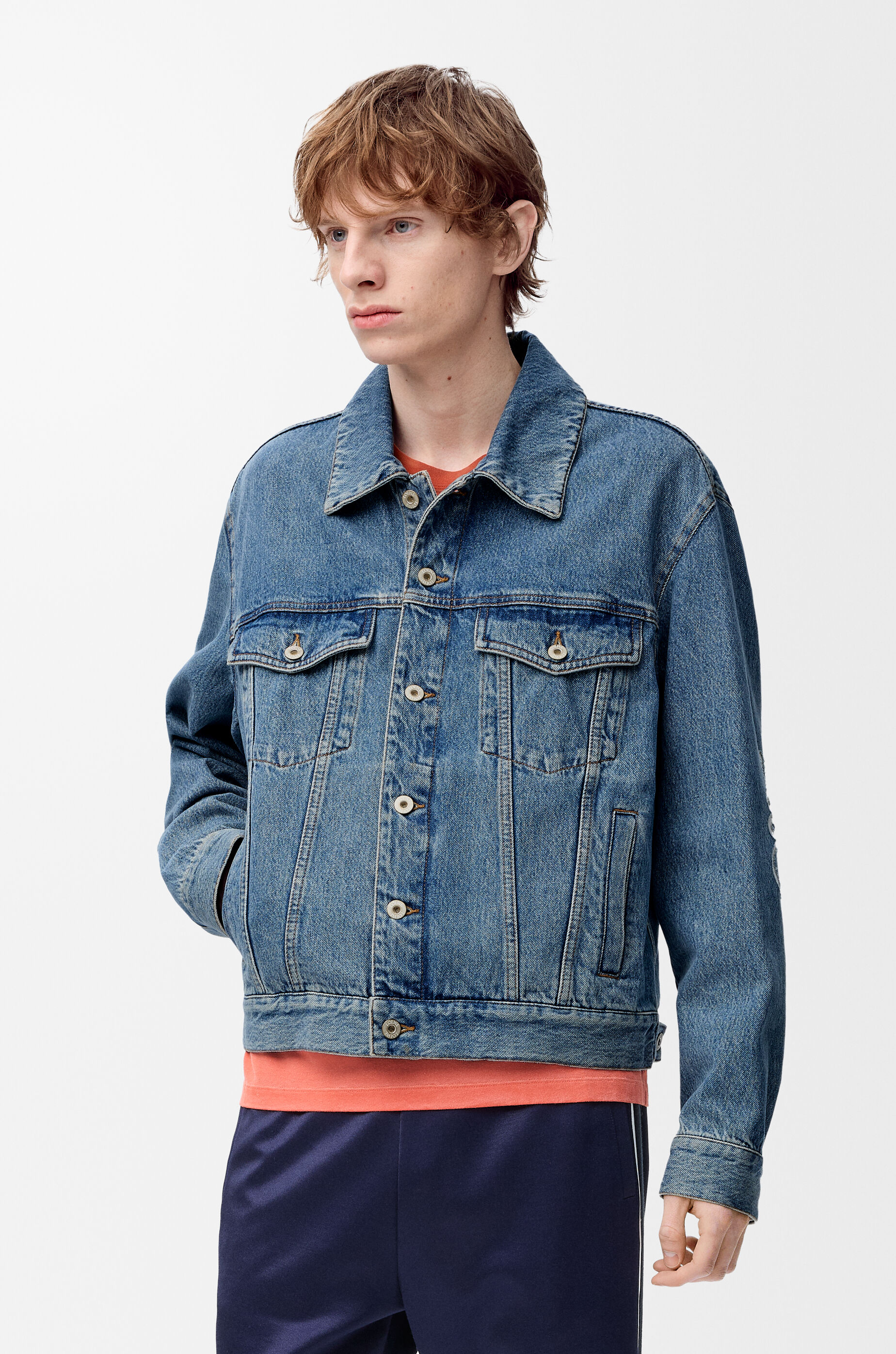 Anagram jacket in denim Blue - LOEWE
