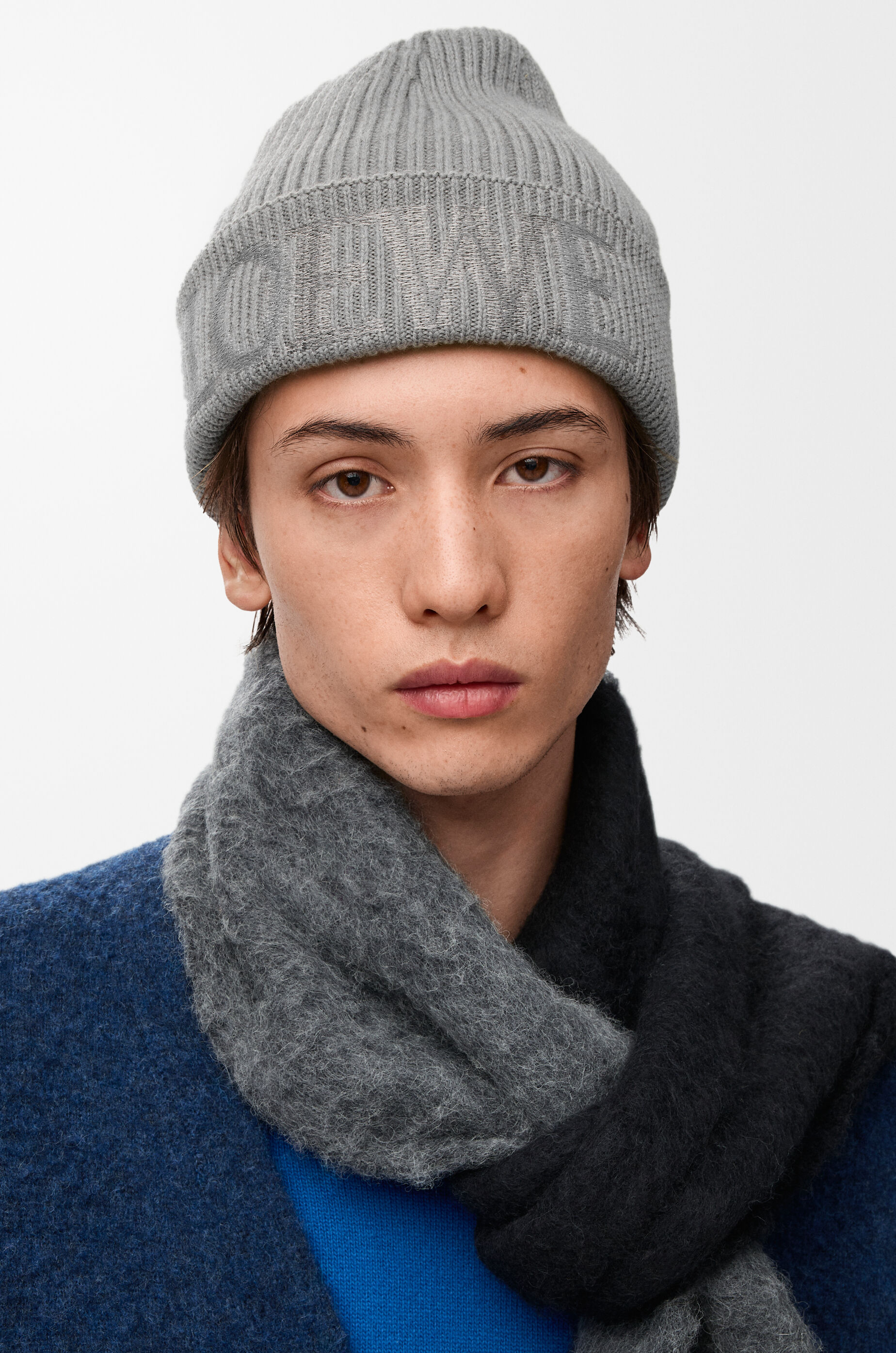 LOEWE beanie in wool Grey - LOEWE USA Official Website