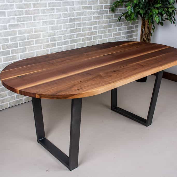 Custom Wood Table | Atlin Steel Legs | Loewen Design Studios