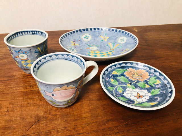 波佐見焼 夢路 手描き 和食器 陶器 林九郎窯 作家物 有田焼