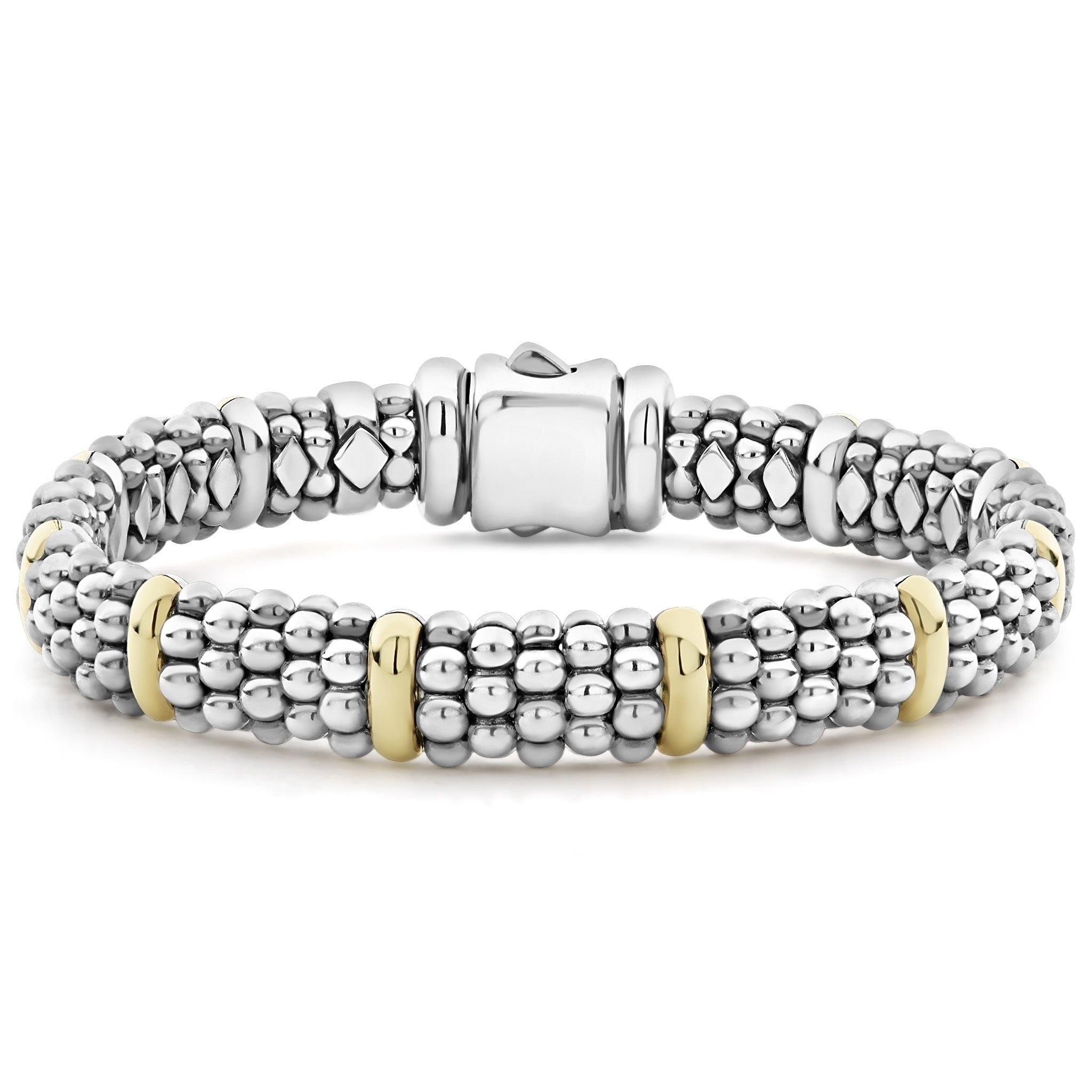 Gold Station Caviar Bracelet | 9mm | LAGOS Jewelry