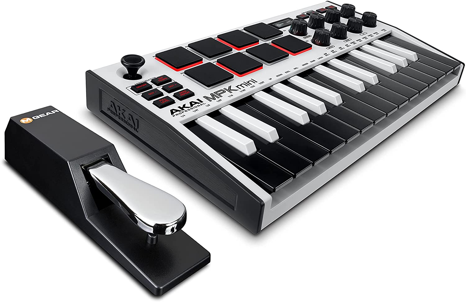 AKAI MPK Mini MK3 MIDI Keyboard Plus M-Audio SP-2 Sustain Pedal