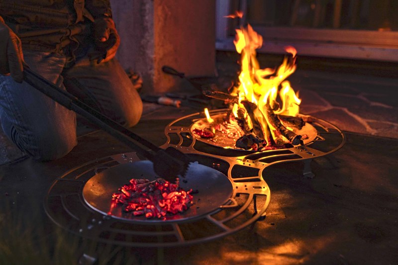 最終値下げ ツイン焚き火コンロ ワンコ キャンプ アウトドア 遊火人