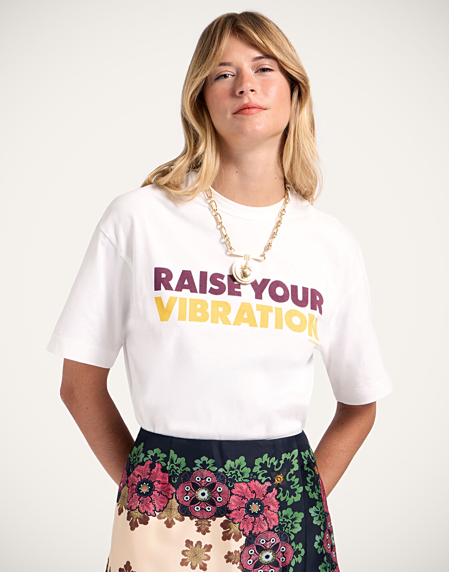 House T-Shirt in Off White for Women | La DoubleJ