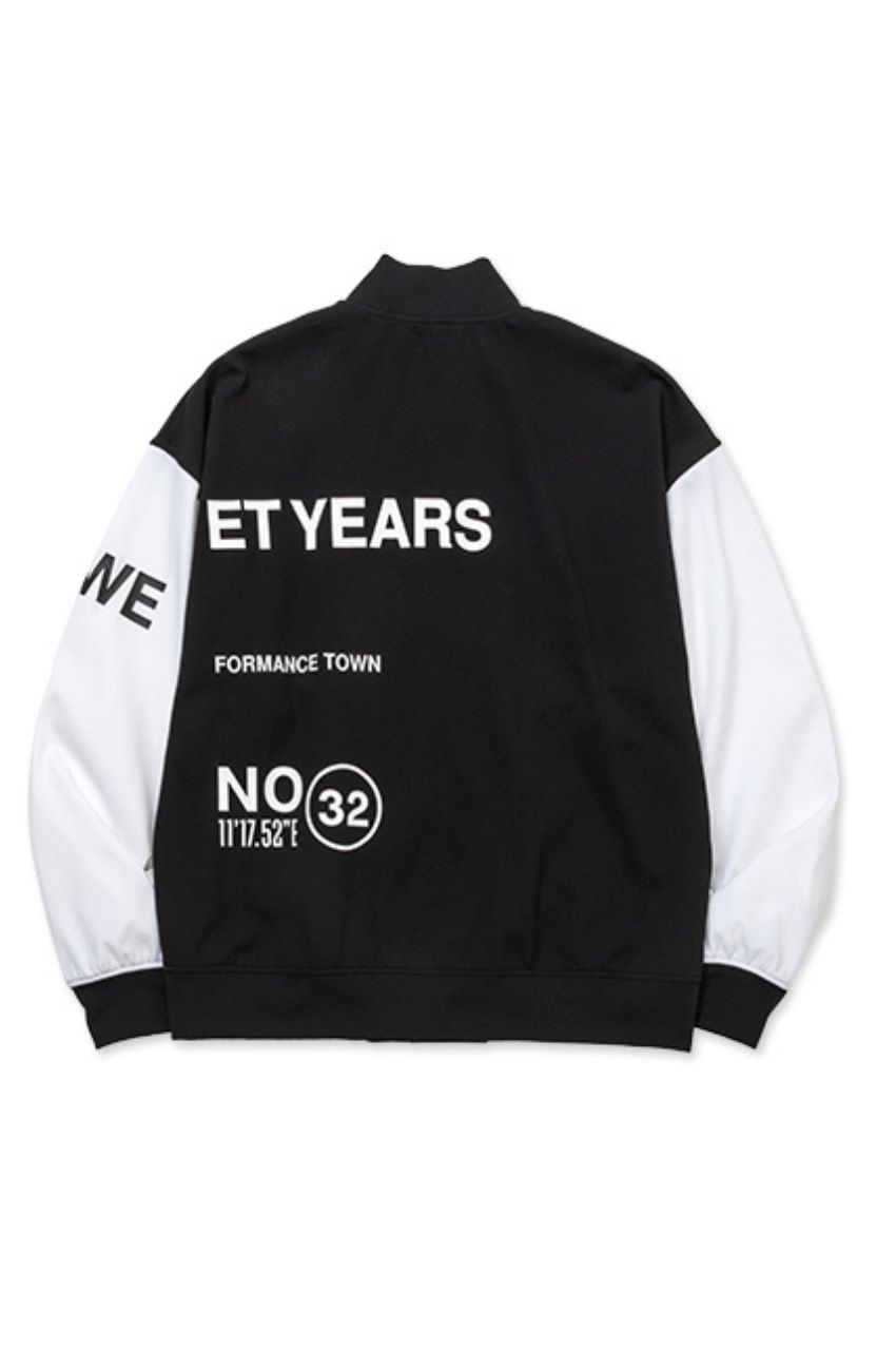 SY32 by SWEET YEARS - スタジアムジャケット (ブラック) ポリエステル