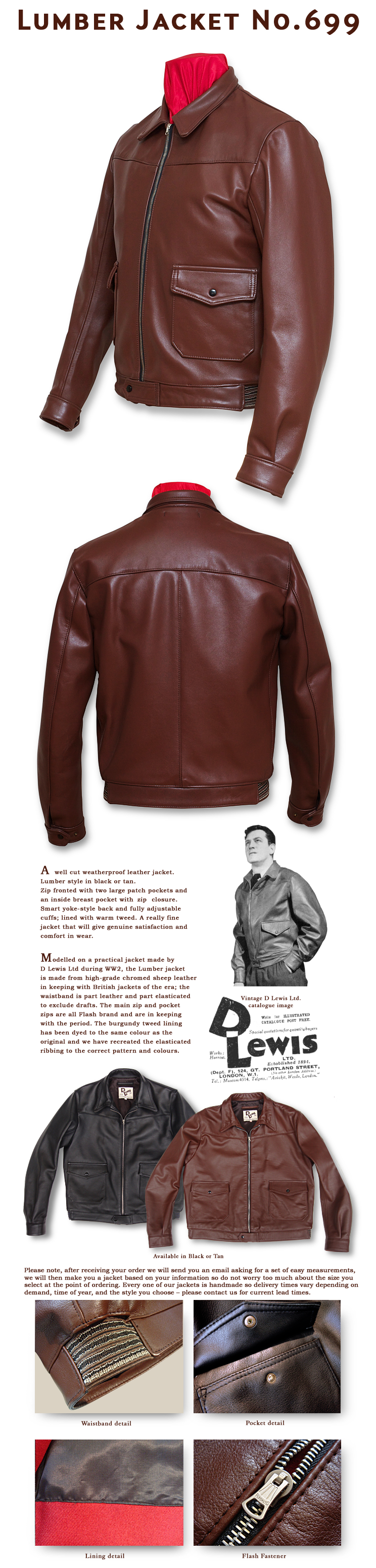 No.386 LUMBER JACKET - Lewis Leathers Japan