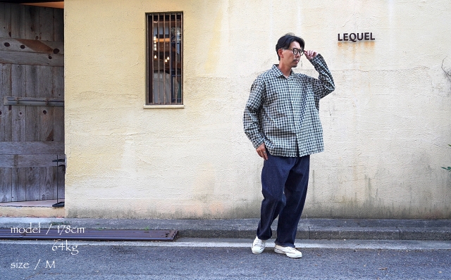 MANAVE マナベ Tuck Collar Shirt ＜チェック＞ 商品詳細｜LEQUEL