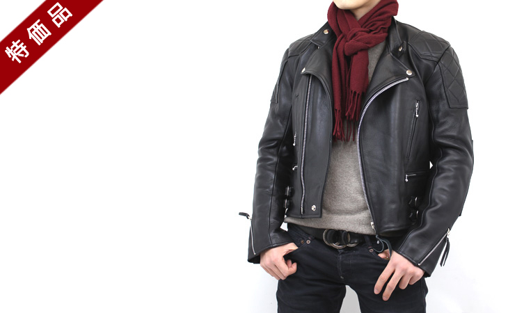 特価品】革ジャン ダブルライダースジャケットヨーロッパタイプ