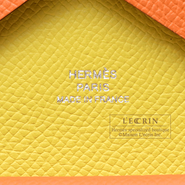 エルメス カルヴィ デュオ ヴェルソ オレンジ/ライム ヴォーエプソン