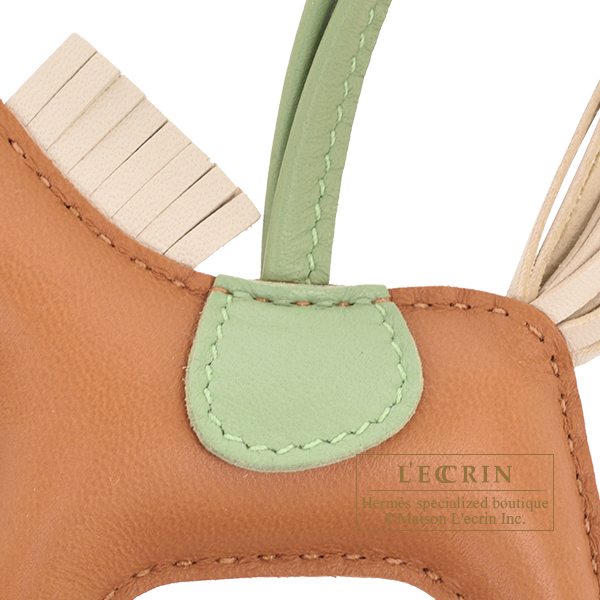 エルメス ロデオチャームPM ゴールド/クレ/ヴェールクリケット