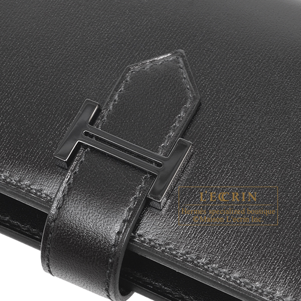 エルメス ベアンカードケースモノクローム ソーブラック ブラック