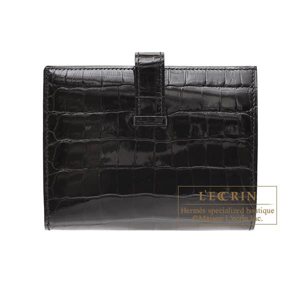 エルメス ベアンコンパクト ブラック クロコダイル アリゲーター