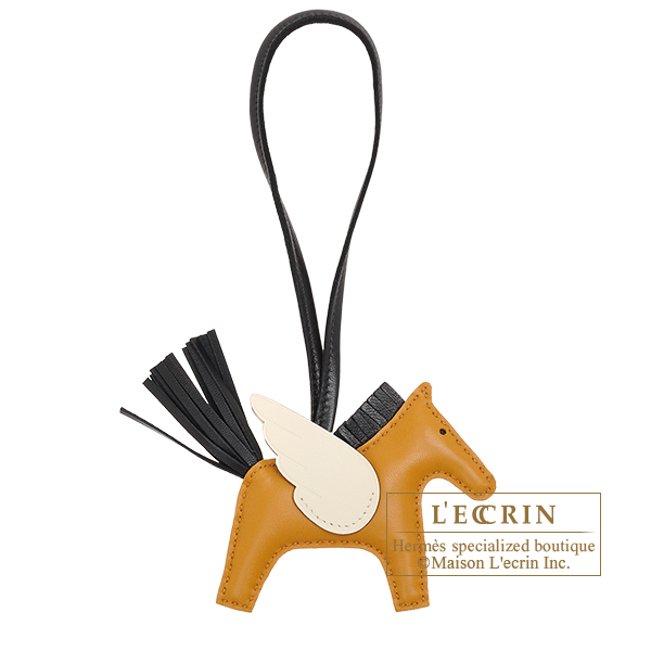 エルメス ロデオチャームペガサスPM セサミ/ブラック/ナタ