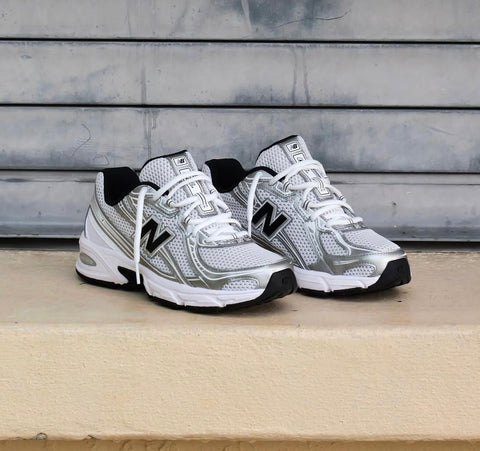 NEW BALANCE TRAINERS WHITE BLACK SILVER – Live-kickz