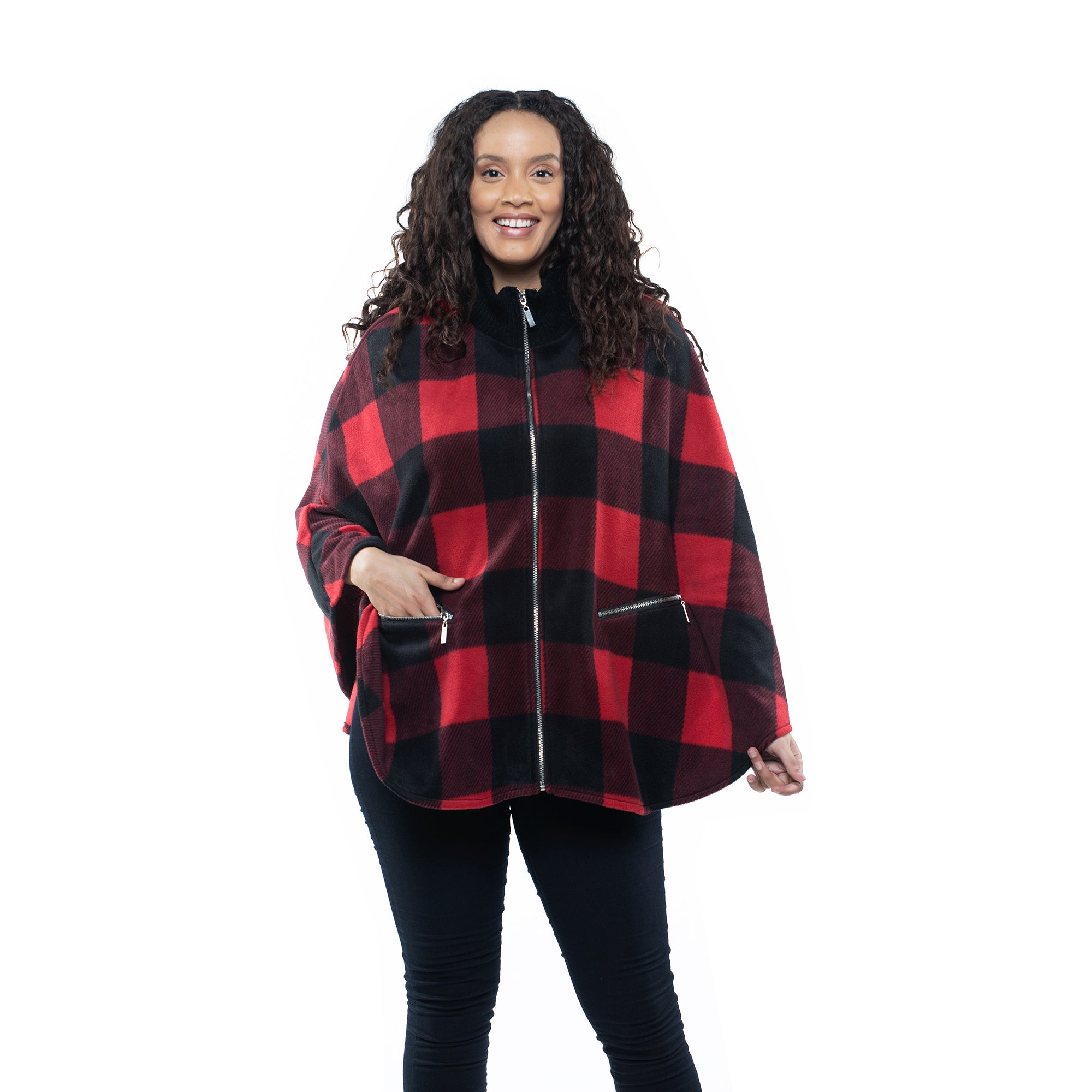 Paige Cozy Coat Full Zip Fleece Poncho – Linda Anderson