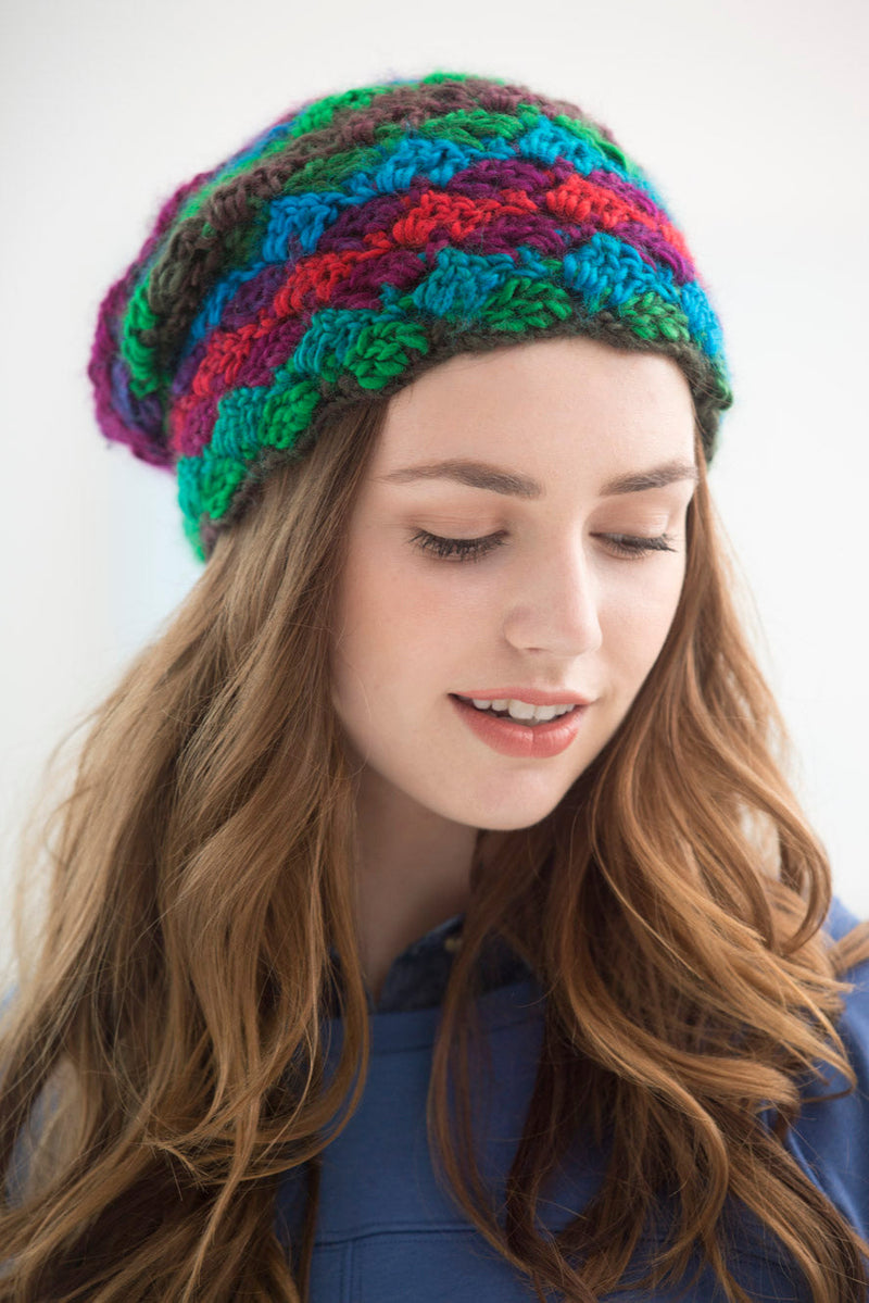 Crosshatch Hat (Crochet) – Lion Brand Yarn