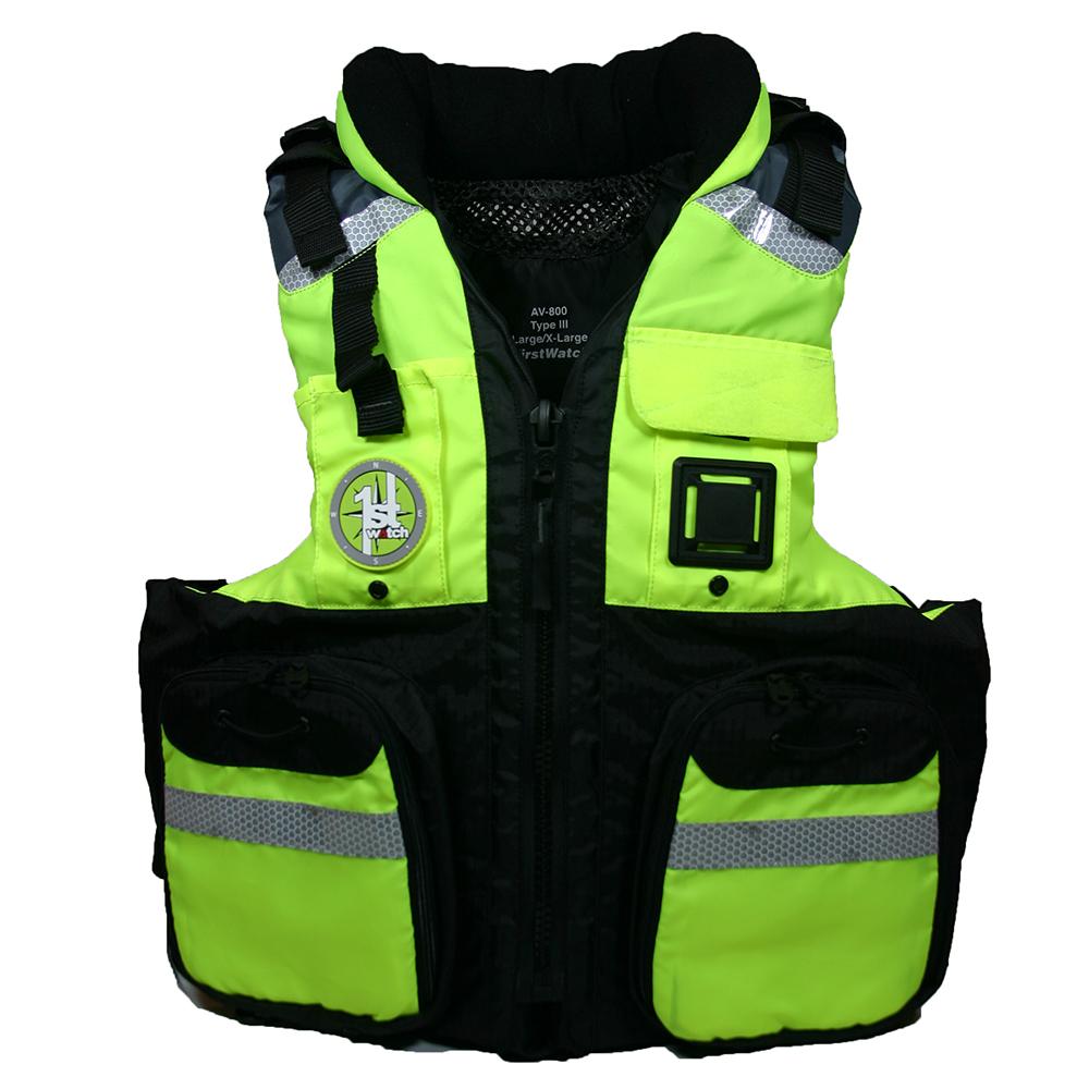 First Watch AV-800 Four Pocket Flotation Vest - Hi-Vis Yellow