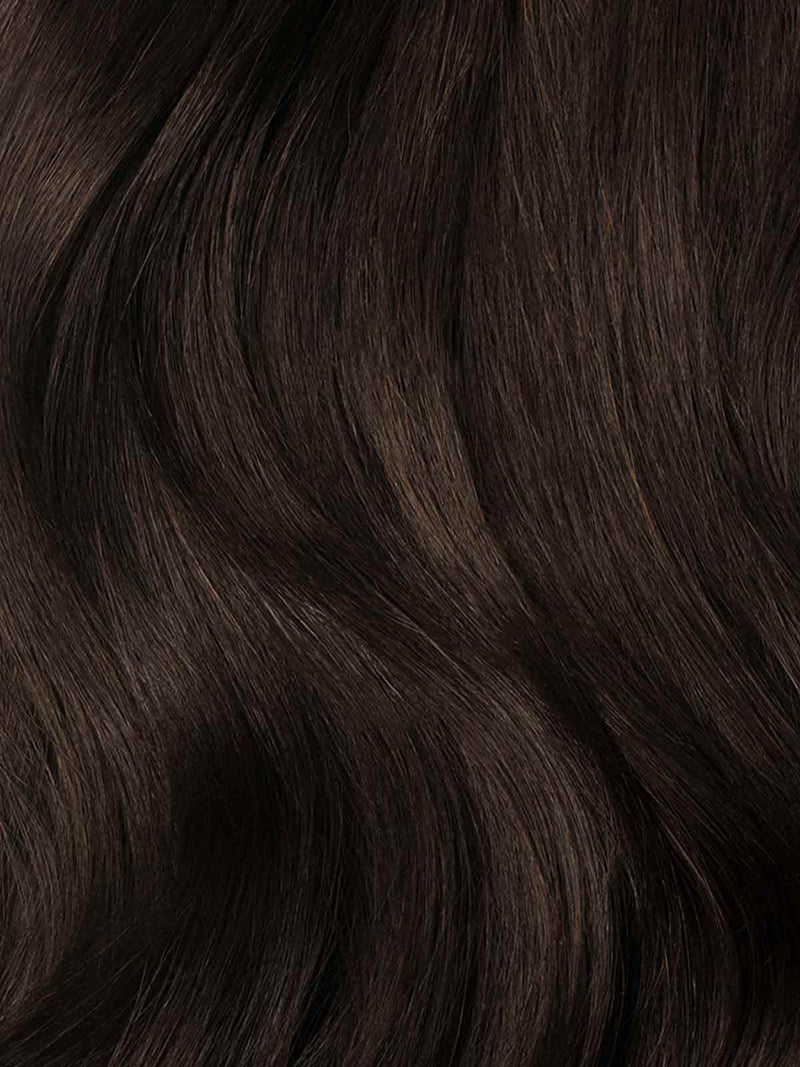 Seamless Clip-in Hair Extensions Dark Brown (Color 2, 180 Grams)