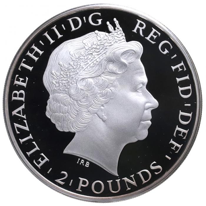 イギリス ブリタニア 2014年 2ポンド 1オンス プルーフ 銀貨