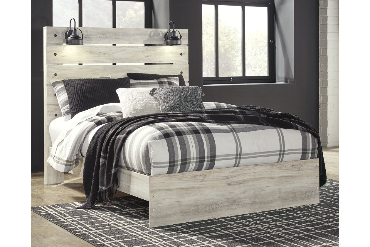 Cambeck Whitewash Queen Panel Bed – Luna Furniture