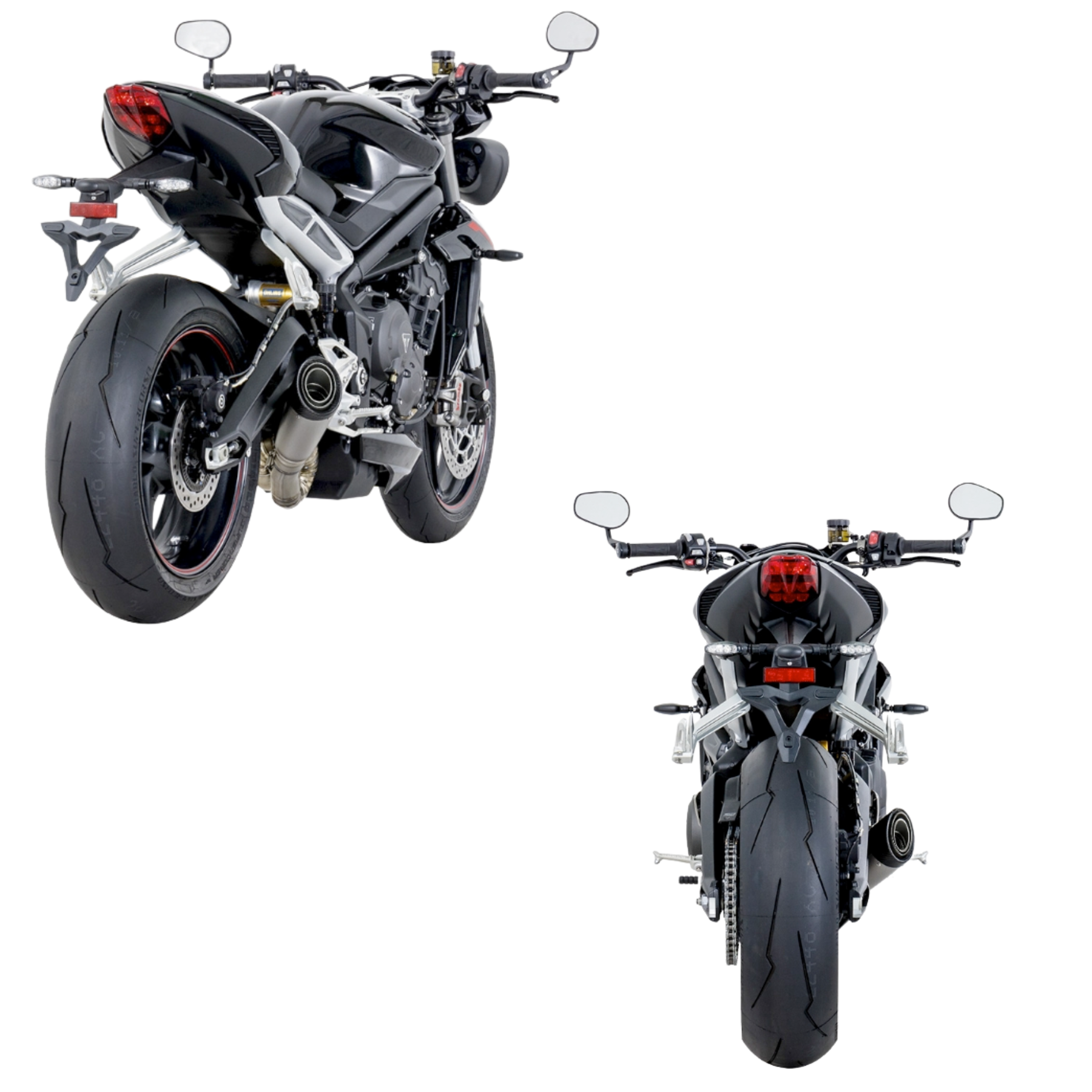 トライアンフSCプロジェクト コニック スリップオンSTREET TRIPLE Motovation USA > EXHAUST & PERFORMANCE > Triumph Street Triple RS
