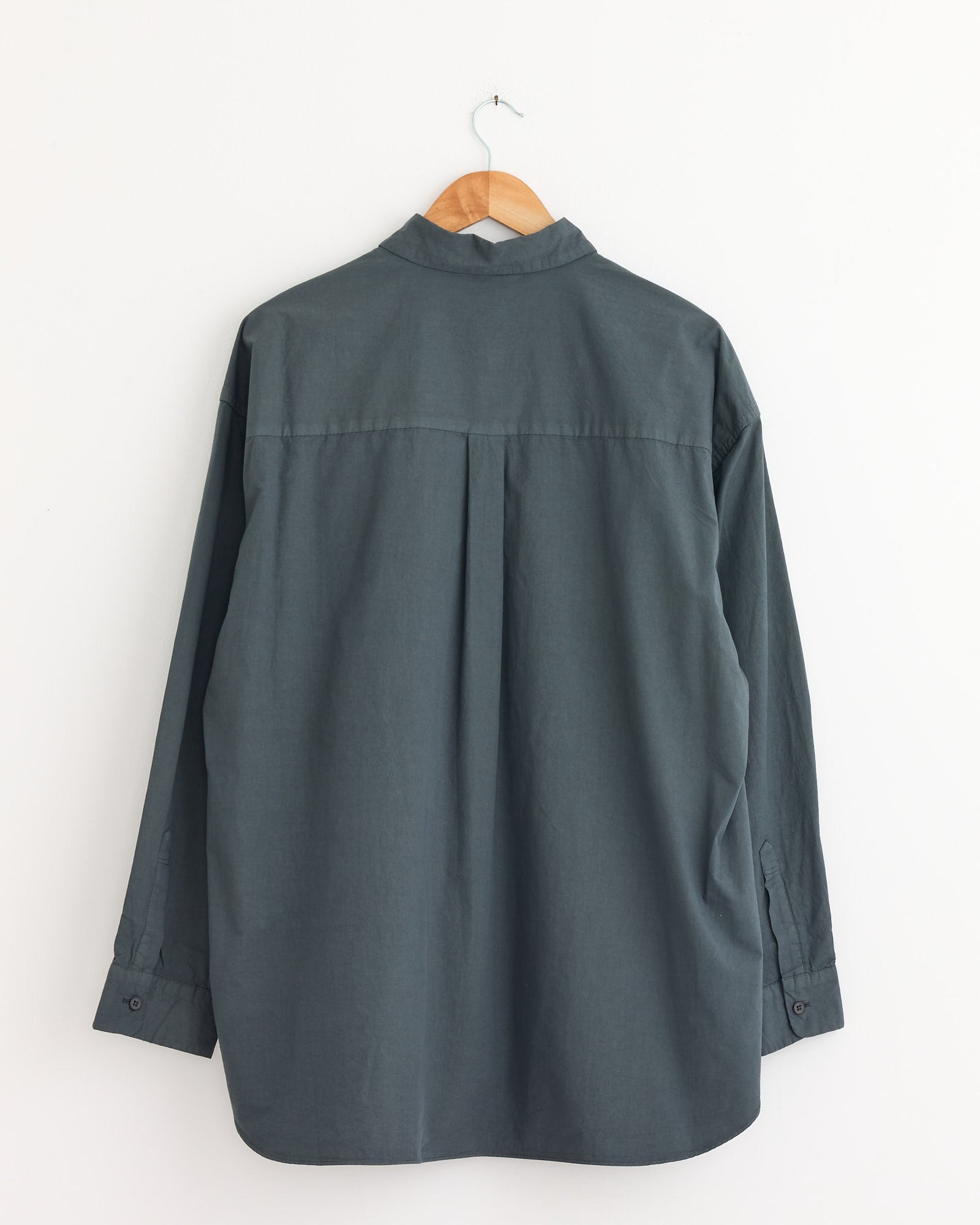 Garment Dye Over Shirt in Blue Grey