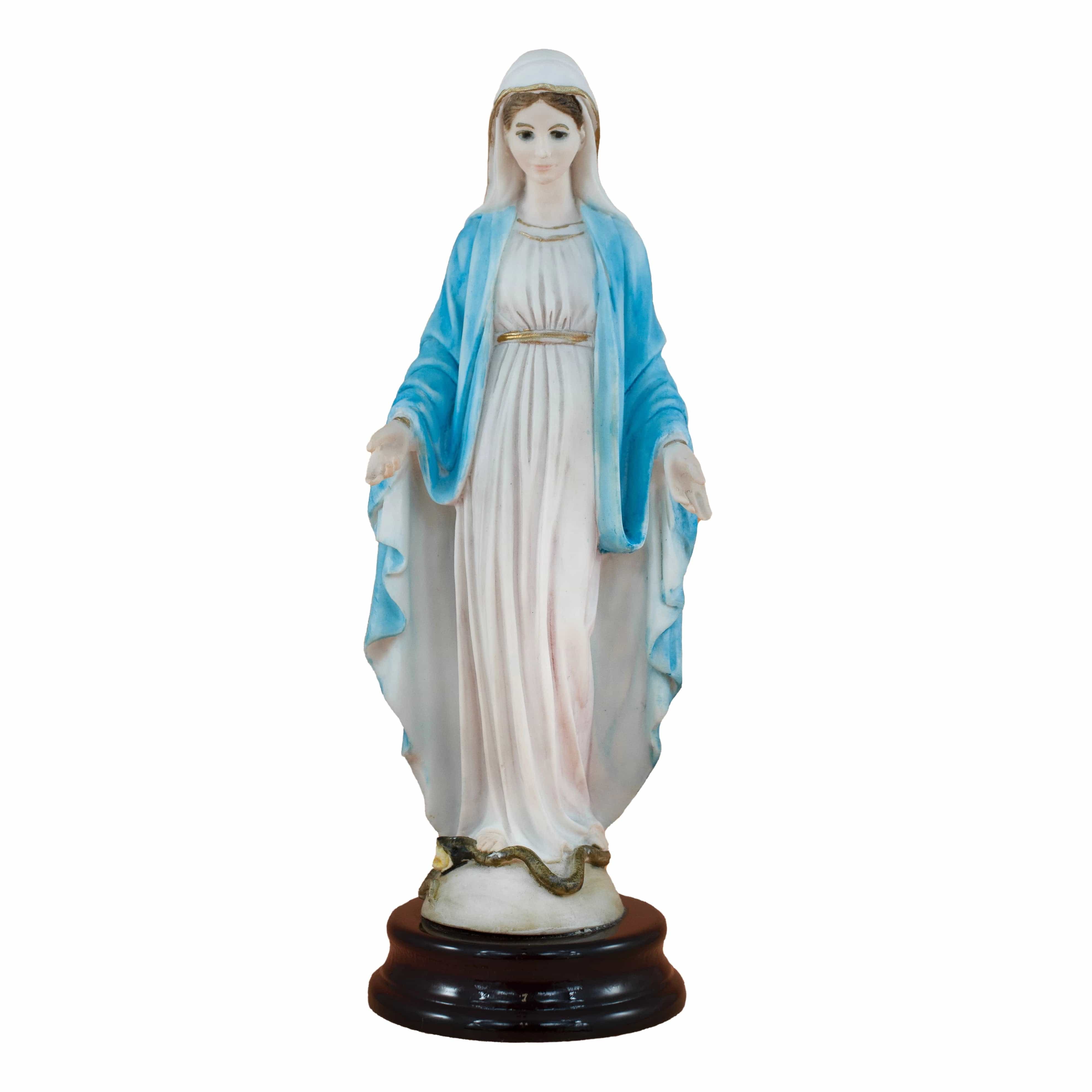 Marble Dust Statue of Miraculous Virgin Open Arms | MONDO CATTOLICO