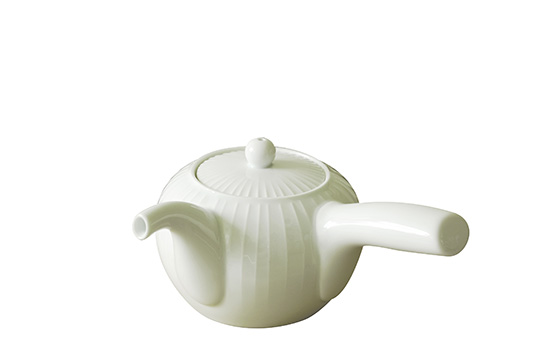 白山陶器 白磁立筋 急須｜和食器の通販 monsen