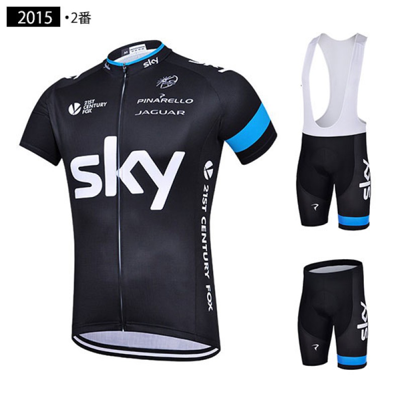 Team Sky サイクルジャージ M 黒 UCIワールドツアー Team Sky サイクル