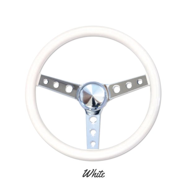 MOONEYES ORIGINAL Classic Style Vinyl Grip Steering Wheel 34cm