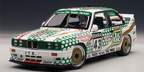 BMW E30 M3 1991 DTM TIC TAC Allen BERG 1:18 Autoart, Modelltoys