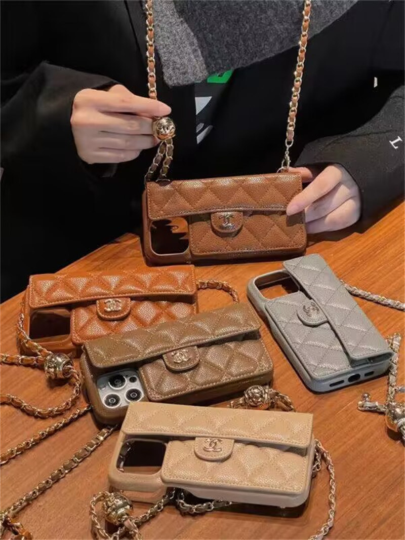 シャネル iphone ケース ショルダー チェーン付き chanel iphone15
