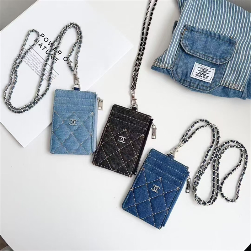 シャネル フラグメント ケース chanel カード ケース チェーン 付き ID