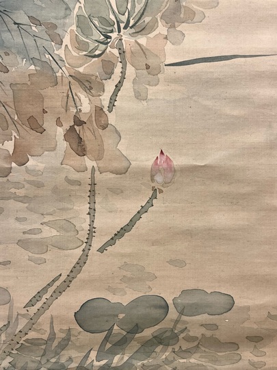 椿椿山 蒲塘秋艶図｜古美術・掛け軸の販売・買取・鑑定-松本松栄堂